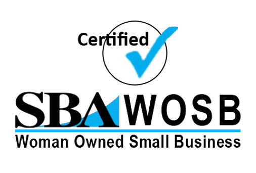 Badge of certification for Woman Owned Small Business